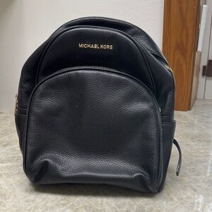 Michael Kors Black Pebbled Leather Backpack